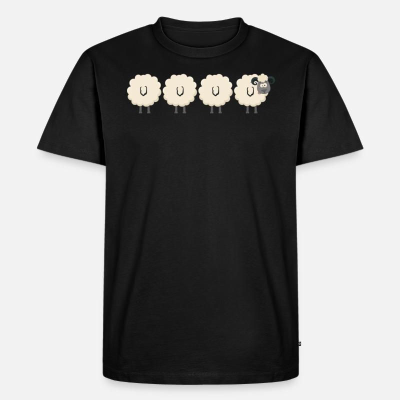 Schafe - Männer Premium Bio T-Shirt - Schwarz