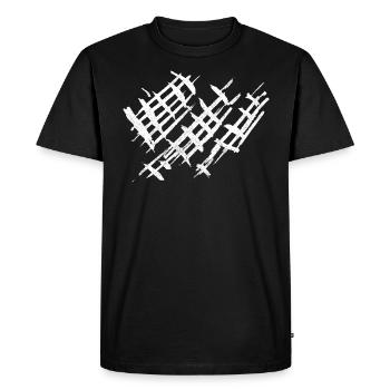 Abstract Mesh - Texture Background - Men's Premium Organic T-Shirt - black - Front - Nico (187cm)