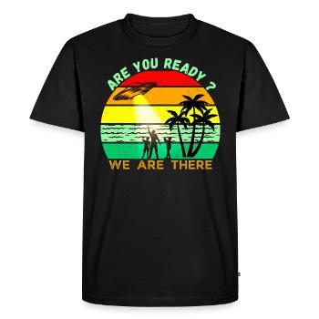 Alien - Are you ready ? - UFO-Extra terrestres - T-shirt Premium bio Homme - noir - Devant - Nico (187cm)