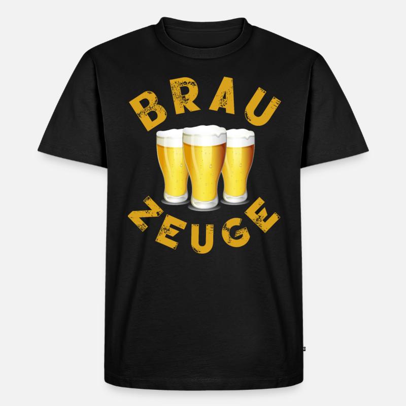 Brewman Beer Drinker - Männer Premium Bio T-Shirt - Schwarz