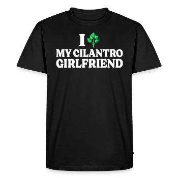 Humour Adore La Coriandre J'aime La Coriandre - T-shirt Premium bio Homme - noir - Devant - Nico (187cm)