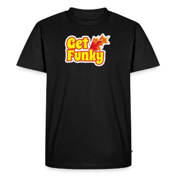 Get Funky 1970s Disco Funk Vintage Retro Neon - Men's Premium Organic T-Shirt - black - Front - Nico (187cm)