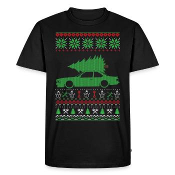 Christmas Ugly Sweater - Männer Premium Bio T-Shirt - Schwarz - Vorne - Nico (187cm)