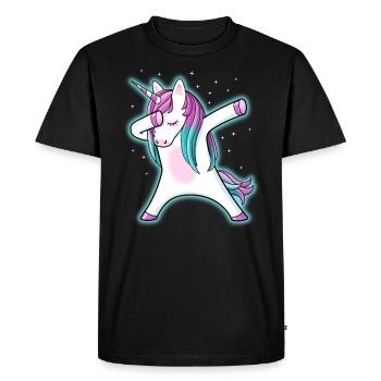 Dabbing Unicorn Gift Dabbing Unicorn - T-shirt Premium bio Homme - noir - Devant - Nico (187cm)