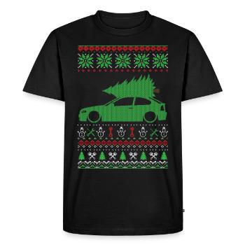 Christmas Ugly Sweater - Men's Premium Organic T-Shirt - black - Front - Nico (187cm)