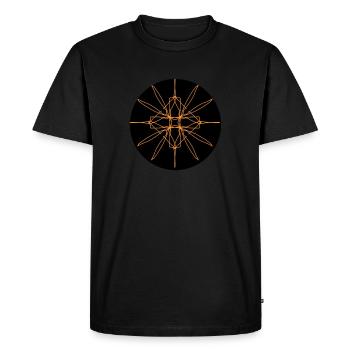 Goa Trance Muster - Männer Premium Bio T-Shirt - Schwarz - Vorne - Nico (187cm)