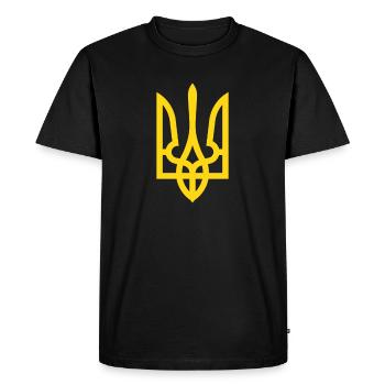 Ukraine - Ukraine & shirts de la Crimée - T-shirt Premium bio Homme - noir - Devant - Nico (187cm)