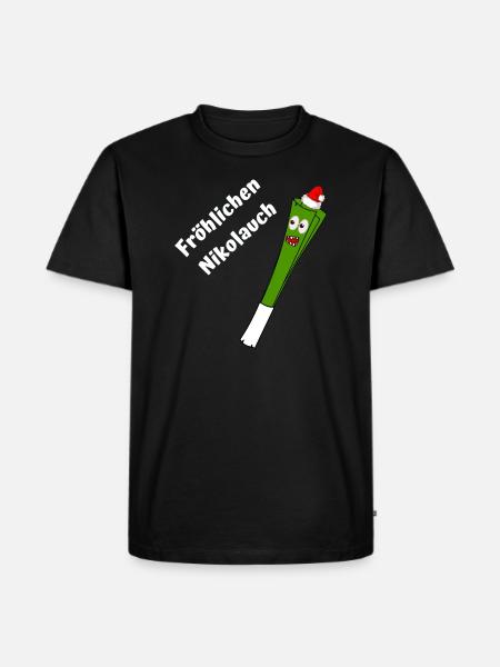 Fröhlichen Nikolauch - Männer Premium Bio T-Shirt - Schwarz