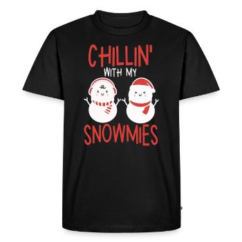Chilling Noël hommes - T-shirt Premium bio Homme - noir - Devant - Nico (187cm)