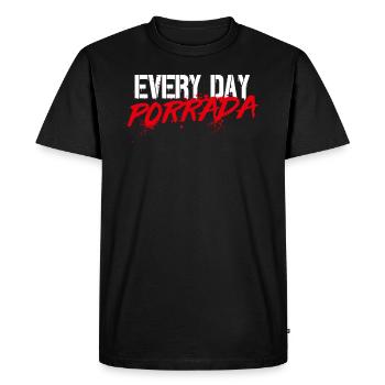 Everyday Porrada - BJJ MMA Gift T-Shirt - Men's Premium Organic T-Shirt - black - Front - Nico (187cm)