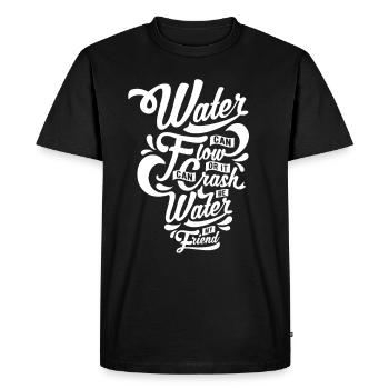Be Water My Friend - Men's Premium Organic T-Shirt - black - Front - Nico (187cm)