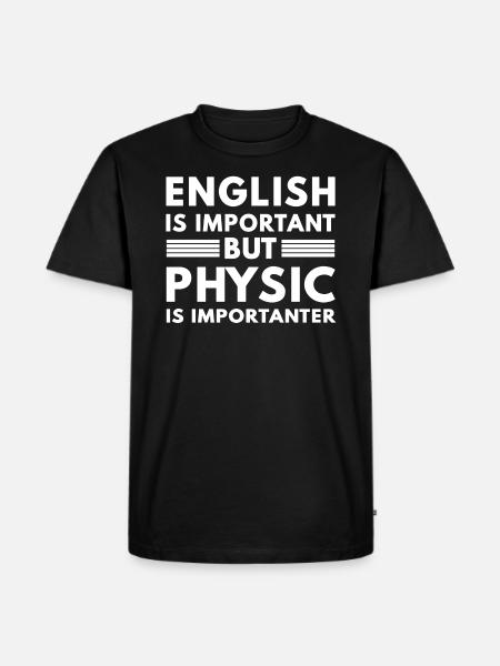 L'anglais est important - T-shirt Premium bio Homme - noir