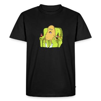 Gammel potato - Men's Premium Organic T-Shirt - black - Front - Nico (187cm)