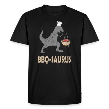 BBQ Saurus d’été Grillers steaks dinosaures - T-shirt Premium bio Homme - noir - Devant - Nico (187cm)