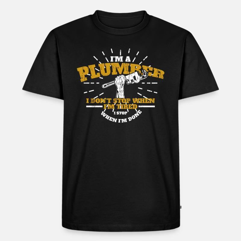 Klempner - Männer Premium Bio T-Shirt - Schwarz