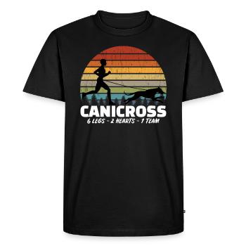 canicross chien sport train chien sport - T-shirt Premium bio Homme - noir - Devant - Nico (187cm)