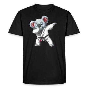Dabbing Koala Bear in the Gi - Funny Koala - Men's Premium Organic T-Shirt - black - Front - Nico (187cm)