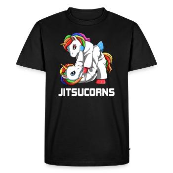 Jiu Jitsu Unicorns - Funny Jitsucorn - T-shirt Premium bio Homme - noir - Devant - Nico (187cm)