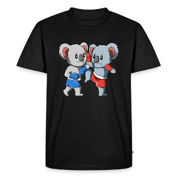 Muay Thai Koala - conception drôle de kickboxing - T-shirt Premium bio Homme - noir - Devant - Nico (187cm)
