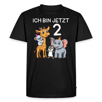 Sweet Kids & Zoo 2nd Birthday Party - T-shirt Premium bio Homme - noir - Devant - Nico (187cm)