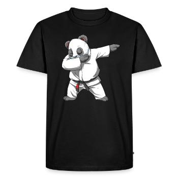 Dabbing Panda - BJJ et Jiu Jitsu Panda - T-shirt Premium bio Homme - noir - Devant - Nico (187cm)