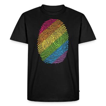 État d'esprit LGBTQ - T-shirt Premium bio Homme - noir - Devant - Nico (187cm)