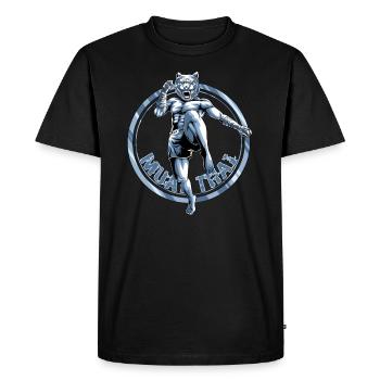 Muay Thai Tiger - Nak Muay et Kickboxing - T-shirt Premium bio Homme - noir - Devant - Nico (187cm)