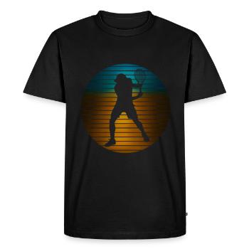 joueur de tennis - T-shirt Premium bio Homme - noir - Devant - Nico (187cm)
