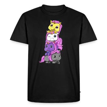 Licornes non binaires - T-shirt Premium bio Homme - noir - Devant - Nico (187cm)