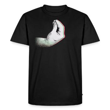 Drapeau italien avec capisci de geste de la main typique? - T-shirt Premium bio Homme - noir - Devant - Nico (187cm)