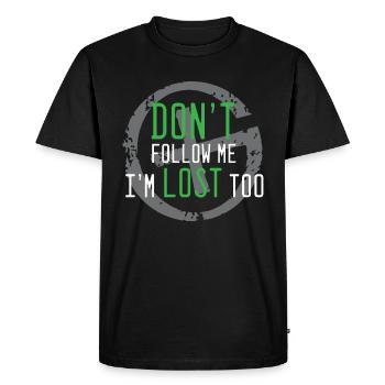 geocaching, cache, gps, geocache, geocacher, logbu - Männer Premium Bio T-Shirt - Schwarz - Vorne - Nico (187cm)