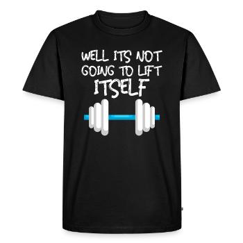 Cadeau de fitness drôle de gymnastique de levage de blague - T-shirt Premium bio Homme - noir - Devant - Nico (187cm)