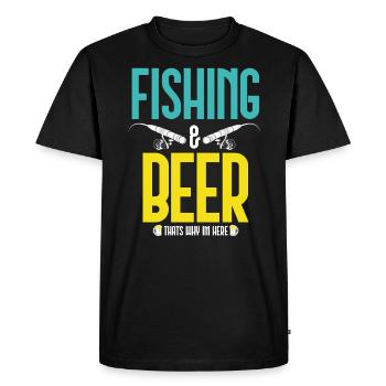 fishing fishing fishing fishing fishermen angler fish - Men's Premium Organic T-Shirt - black - Front - Nico (187cm)