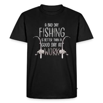 fishing fishing fishing fishing fishermen angler fish - Men's Premium Organic T-Shirt - black - Front - Nico (187cm)
