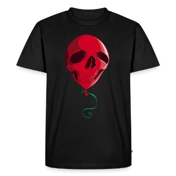 Balloon Skull - Men's Premium Organic T-Shirt - black - Front - Nico (187cm)