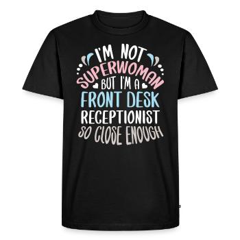 Rezeptionist Empfang Job Pension Rezeption Hotel - Männer Premium Bio T-Shirt - Schwarz - Vorne - Nico (187cm)