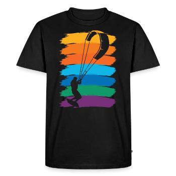 kite kitesurfer kiteboarding kite kitesurfing - Men's Premium Organic T-Shirt - black - Front - Nico (187cm)