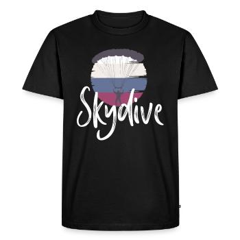 parachutisme parachute parachutisme parachutisme - T-shirt Premium bio Homme - noir - Devant - Nico (187cm)