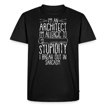Architect architecture gift idea house construction building - Men's Premium Organic T-Shirt - black - Front - Nico (187cm)