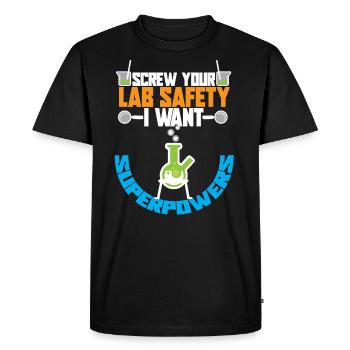 chimiste chimie laboratoire nerd science geek - T-shirt Premium bio Homme - noir - Devant - Nico (187cm)