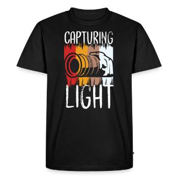 photographer photography photo camera take photos - Men's Premium Organic T-Shirt - black - Front - Nico (187cm)