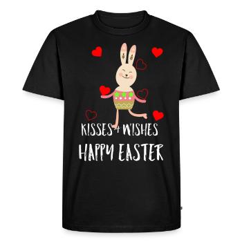 Ostern Ostern Ostern Ostern Ostern - Männer Premium Bio T-Shirt - Schwarz - Vorne - Nico (187cm)