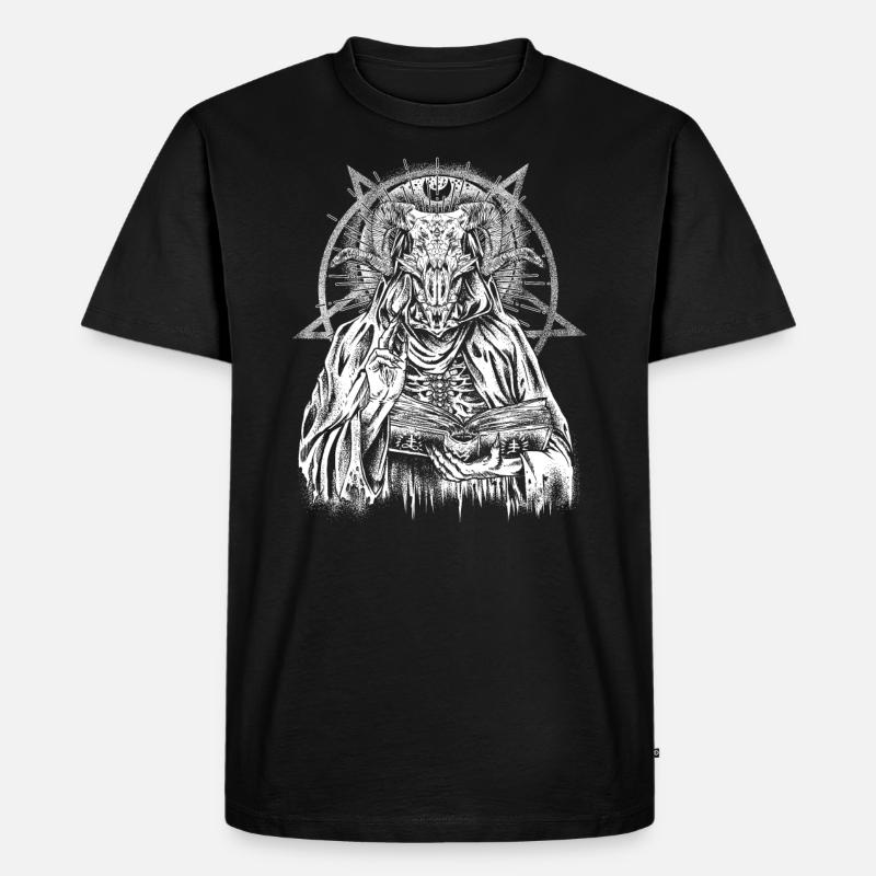 Teufel Baphomet - Männer Premium Bio T-Shirt - Schwarz