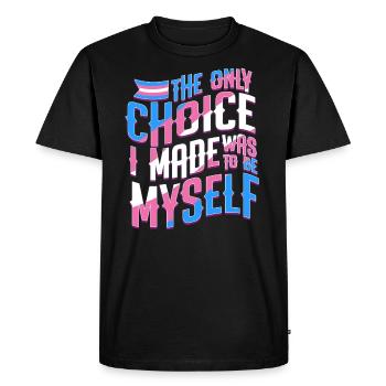 Per transgender - Men's Premium Organic T-Shirt - black - Front - Nico (187cm)