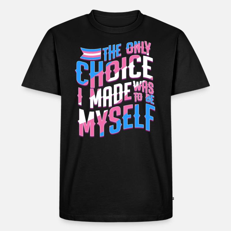 Pro Transgender - Männer Premium Bio T-Shirt - Schwarz