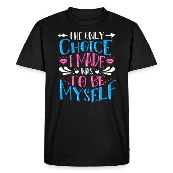 Support Transgenre - T-shirt Premium bio Homme - noir - Devant - Nico (187cm)