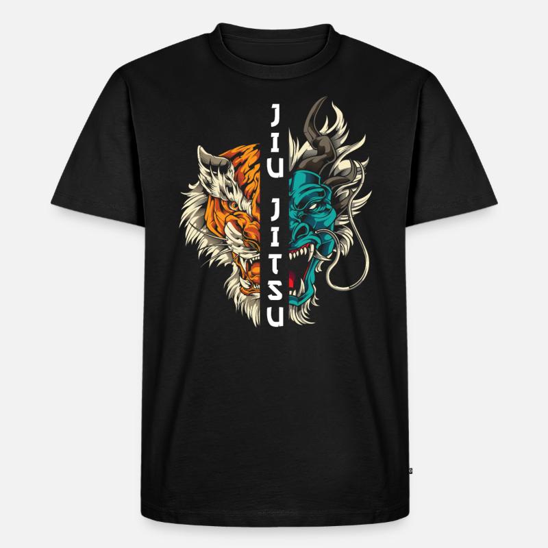 Brazilian Jiu Jitsu - Männer Premium Bio T-Shirt - Schwarz