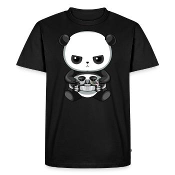 Jeu Panda De Jeu - T-shirt Premium bio Homme - noir - Devant - Nico (187cm)
