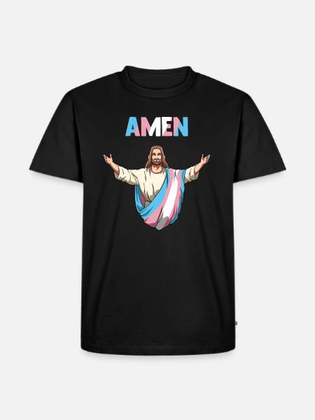 Funny Transgender Jesus - Men's Premium Organic T-Shirt - black