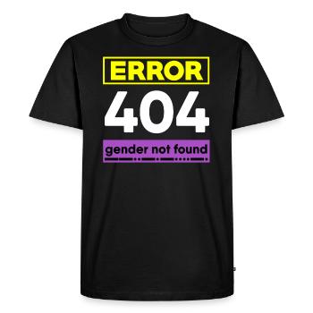 Fierté non-binaire - T-shirt Premium bio Homme - noir - Devant - Nico (187cm)